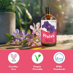 Holamay Violet fragrance oil for candle making delivers vibrant scent during burn.
