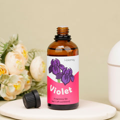 Holamay Violet packaging on amber bottle emphasizes premium gifting appeal.