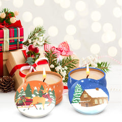Holiday gift set packaging for candles