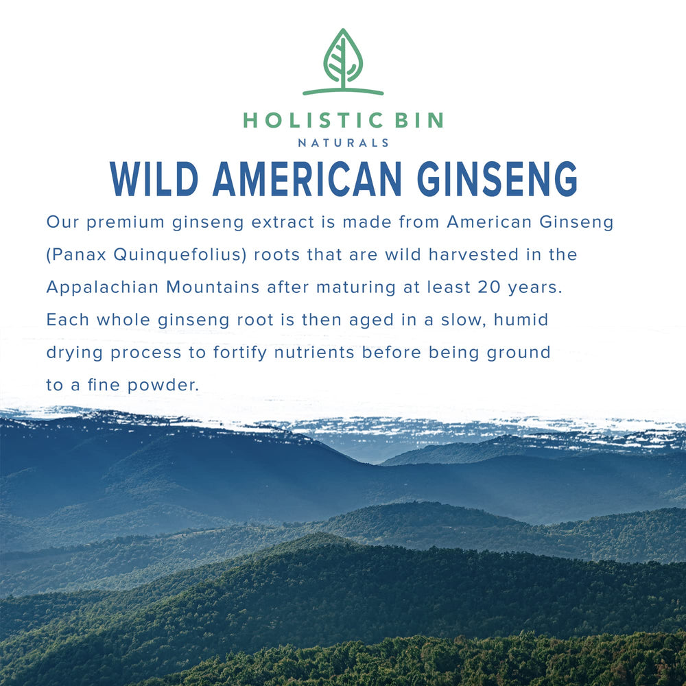 Ground American ginseng powder close-up