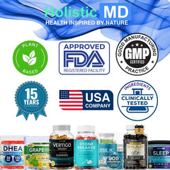Supplement facts panel shown on bottle