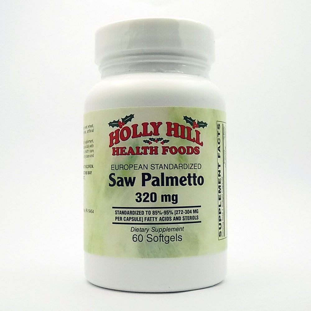 Holly Hill Health Foods European Standardized Saw Palmetto 320 mg softgel bottle