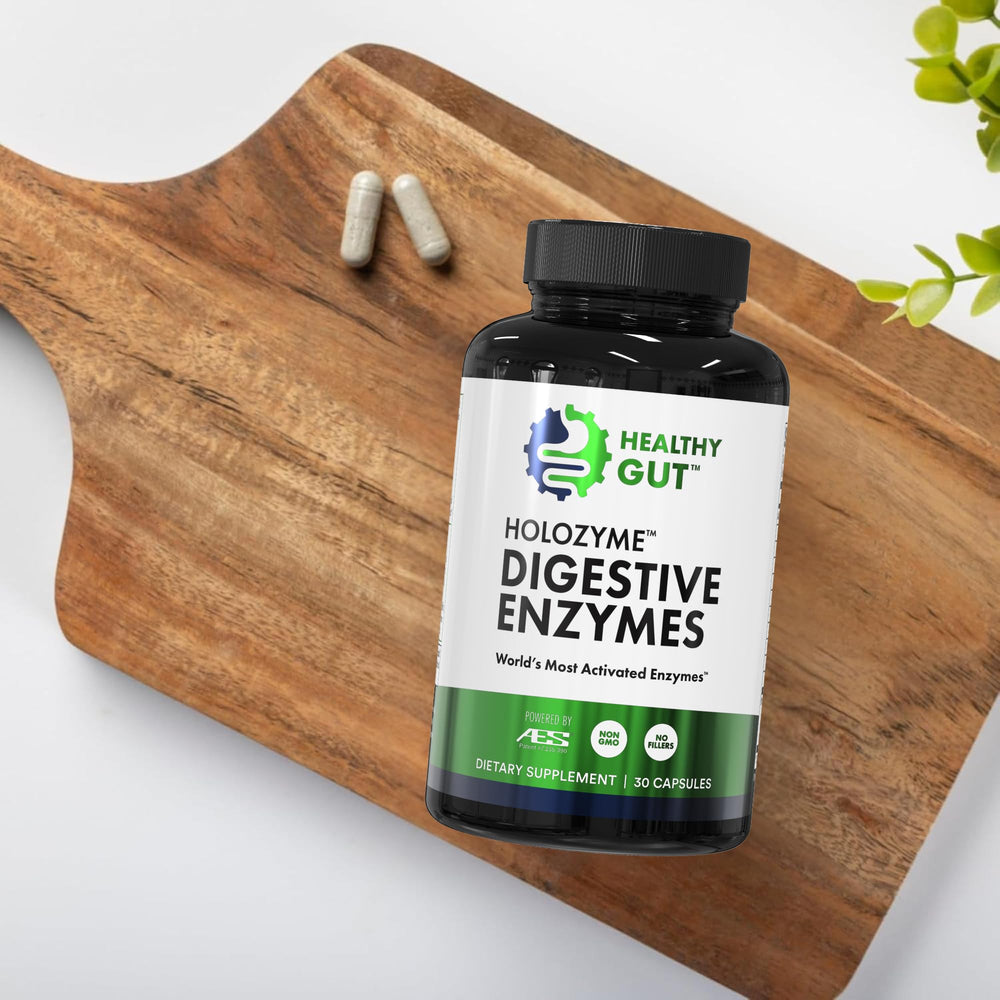 HoloZyme bottle with capsules
