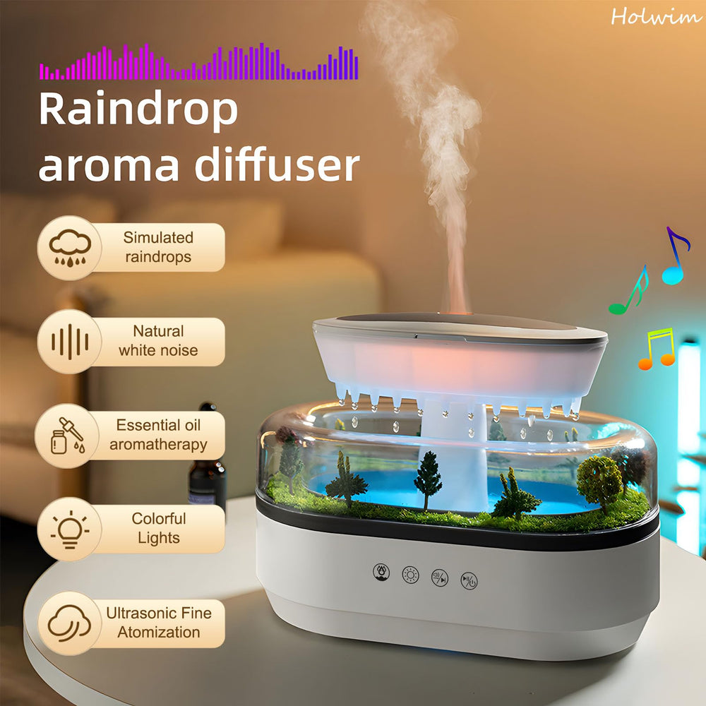 Mist emerging from Holwim diffuser in a living room
