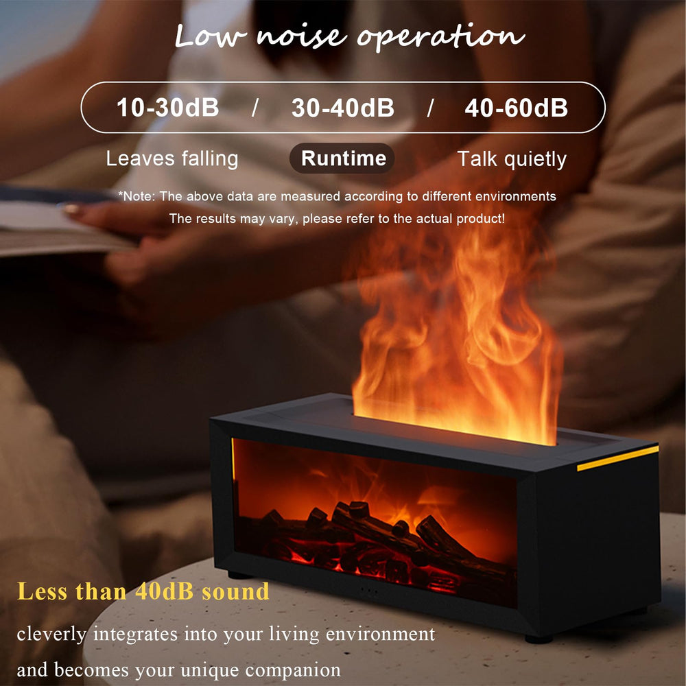 Realistic fireplace flame design in diffuser