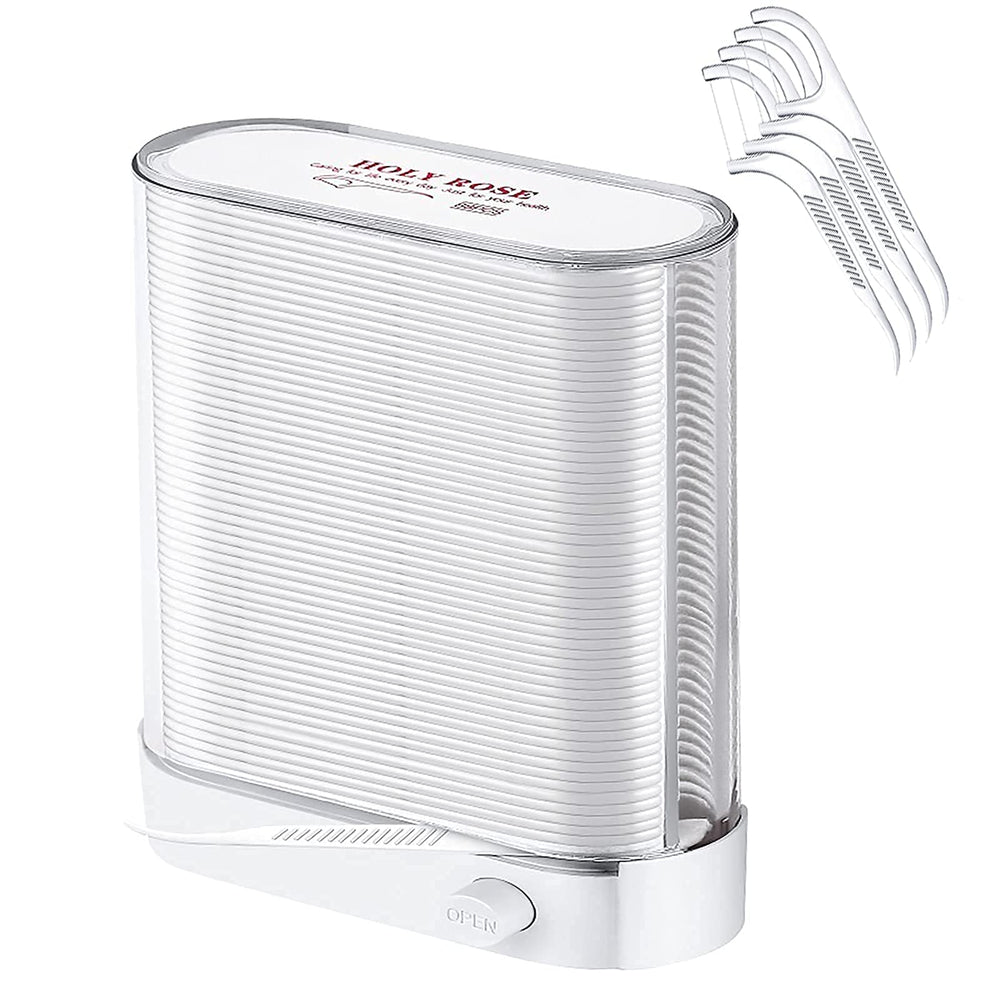 Holy Rose Dental Floss Dispenser front view with 88 floss picks