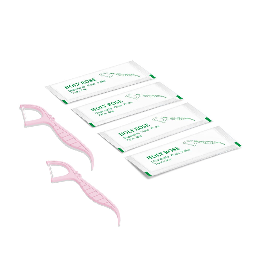 Disposable floss picks for daily dental hygiene
