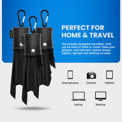 Home and travel cleaning kit for glasses and gadgets