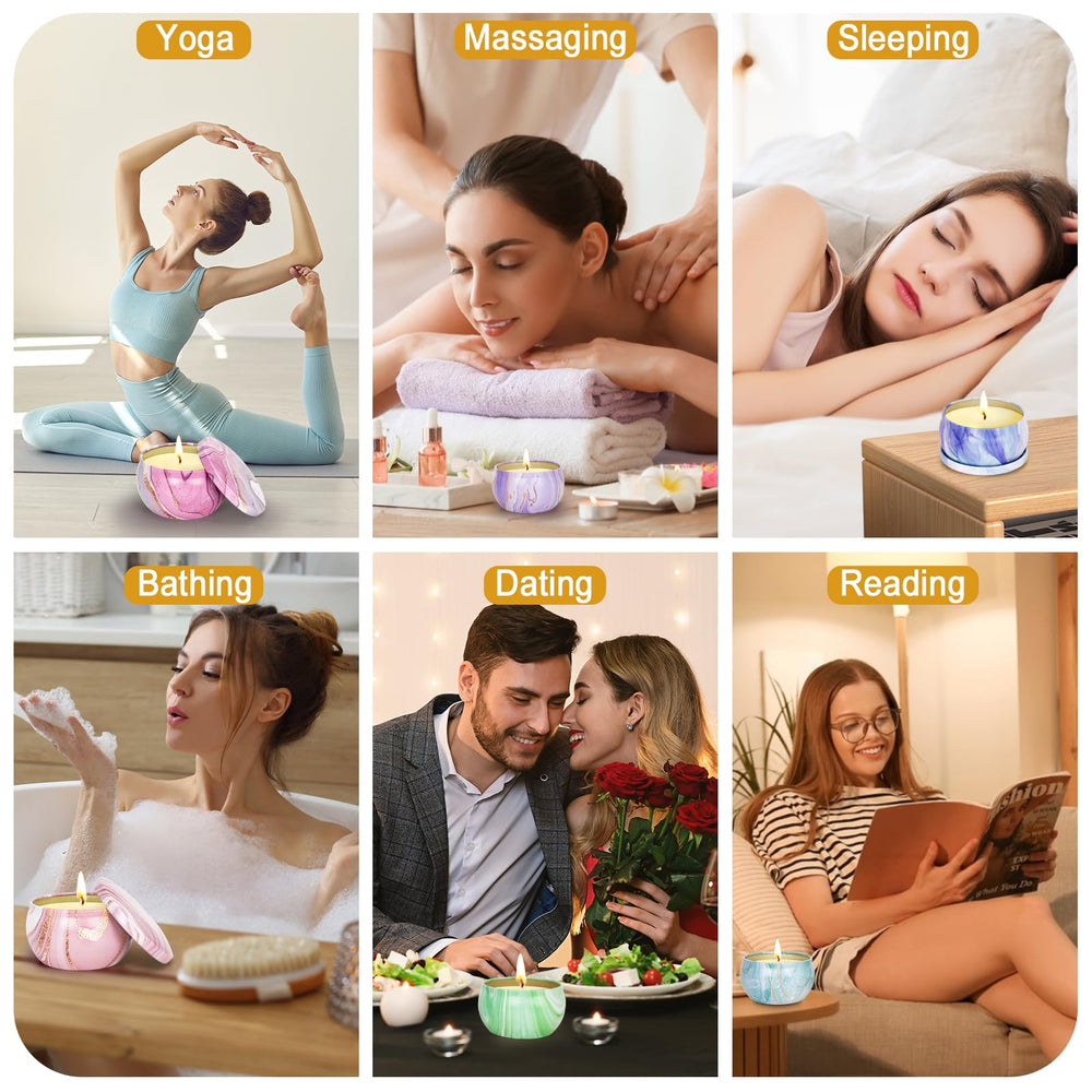 Home decor scented candles in attractive containers