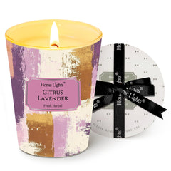 Main image of HomeLights Citrus Lavender 6.7oz soy candle in minimalist jar