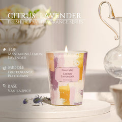 Front view of reusable minimalist candle jar