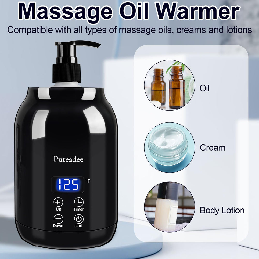 Compact massage oil warmer for home use
