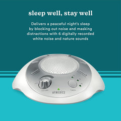 Homedics SoundSleep auto-off timer feature prevents overuse and conserves battery.