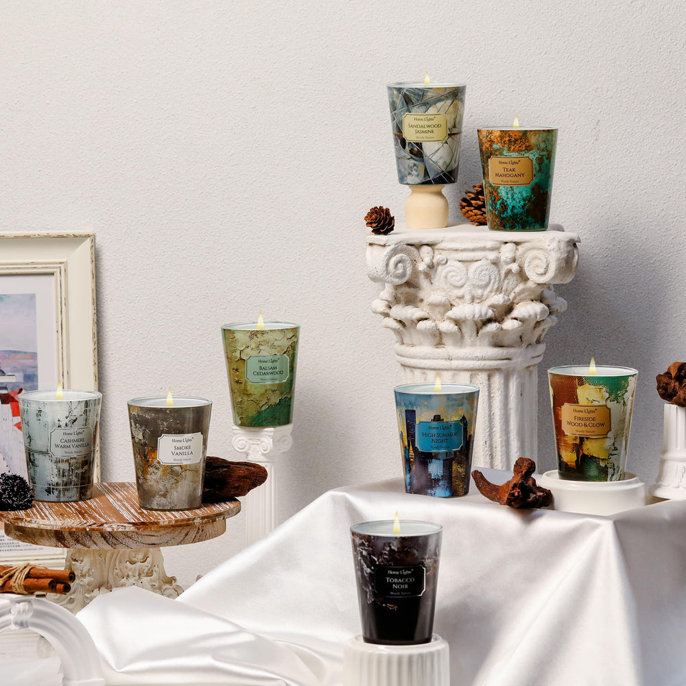 Warm vanilla room ambiance with HomeLights candle