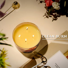 Eclectic designed jar candle with bold patterns