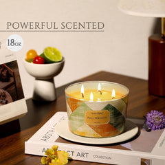 Eco-friendly soy wax candle, clean-burning and natural