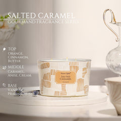 Top view of HomeLights Salted Caramel Soy Wax Candle 18oz 4-Wick