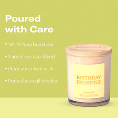 Natural soy wax blend candle with organic cotton wick