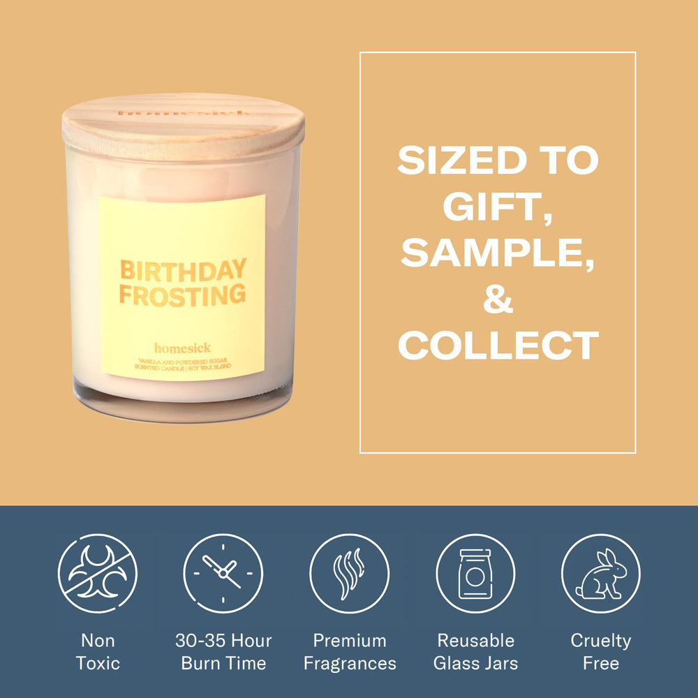 Notes of orange flower and honey in Birthday Frosting scent