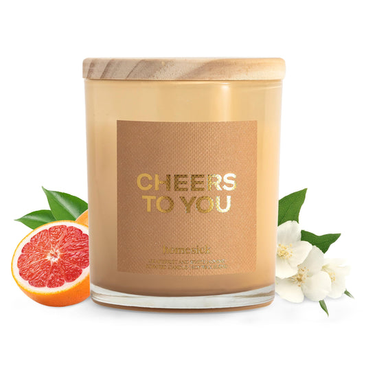 7.5 oz Homesick Cheers To You candle jar