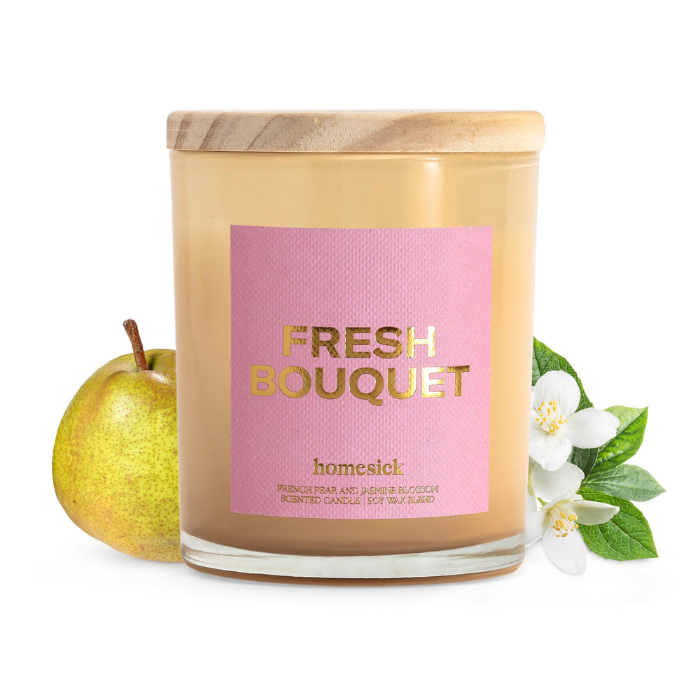 Homesick Fresh Bouquet Candle – front label