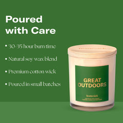 Gift-ready packaging for Homesick Great Outdoors candle