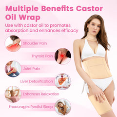 HOMHOW Castor Oil Pack Wrap for Legs or Arms