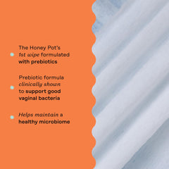 The Honey Pot Wipes usage front-to-back demonstrates convenient on-the-go cleansing