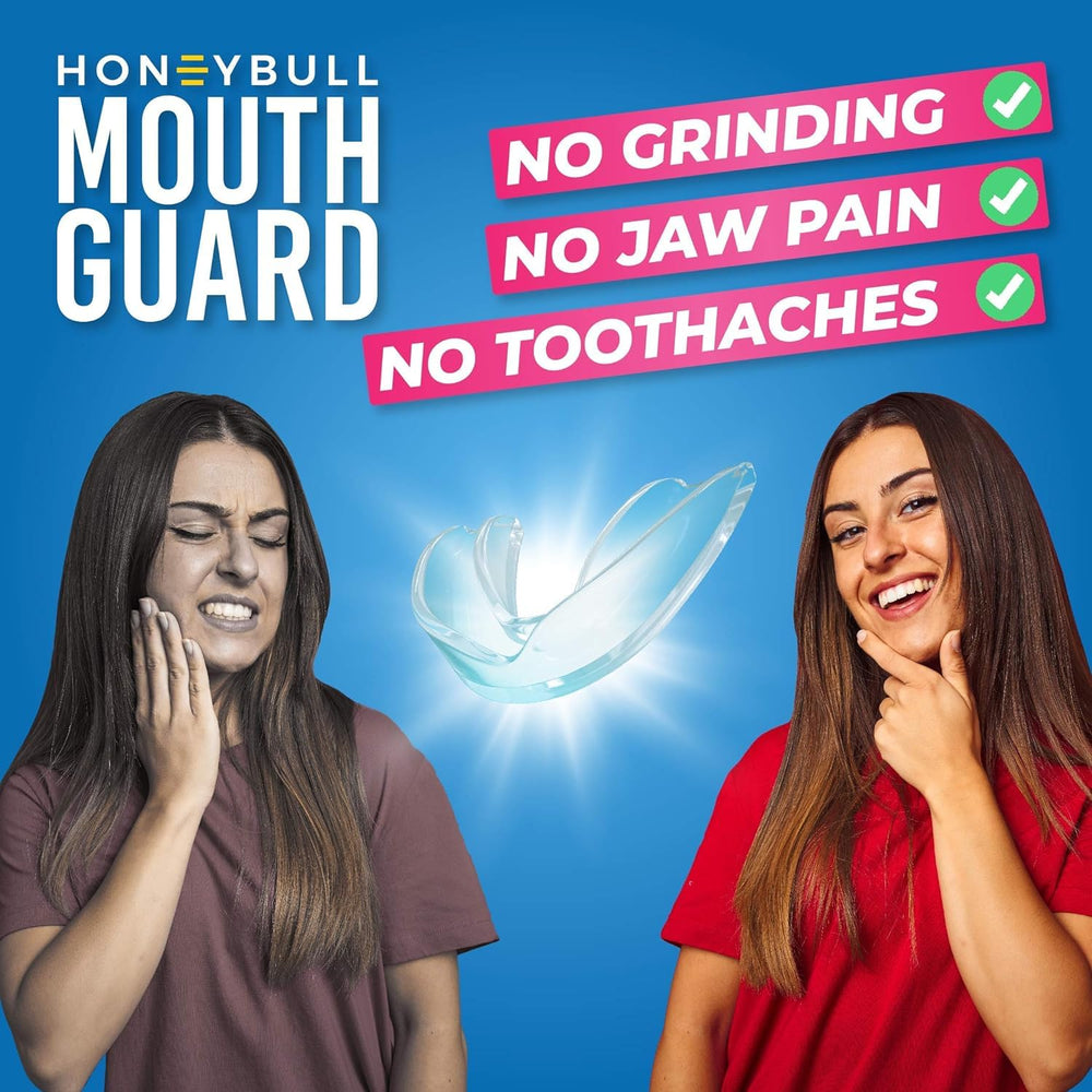 Boil-and-bite mouth guard in two sizes