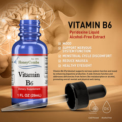 Ingredients and purity of HoneyCombs Vitamin B6 Liquid Drops