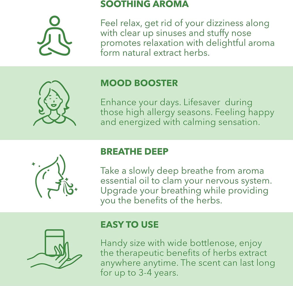 HONG THAI Compound Thai Herb Inhalant use-time shown for quick mood lift