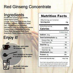 Close-up of ingredients listing on label