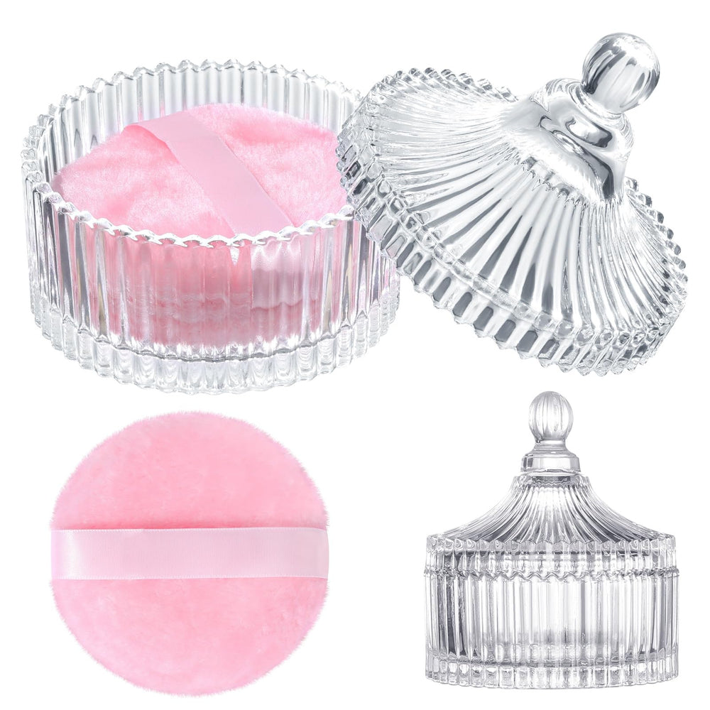HONSIO large pink body powder puff showing plush texture for smooth application