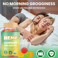 Peach flavored HOOLOO hemp gummies close-up
