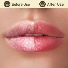 HOOMUSS pink shade forms on lips through pH reaction for a unique look.