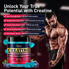 Hoozzch Creatine Gummies bottle with 120 gummies