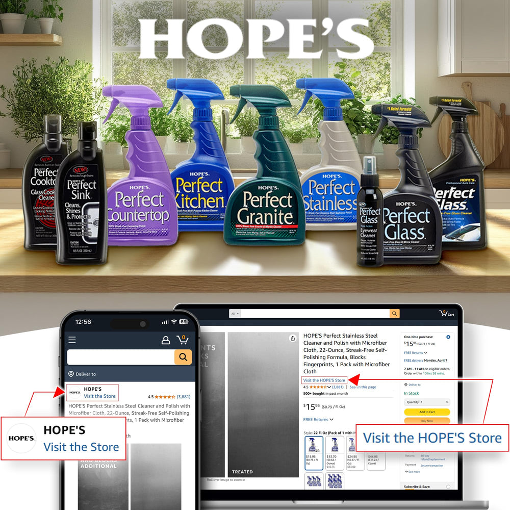 Pack of HOPE'S Perfect Glass Eyewear Cleaner 1 pack, 4 oz