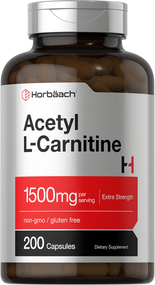 Horbäach Acetyl L-Carnitine 1500mg bottle front view