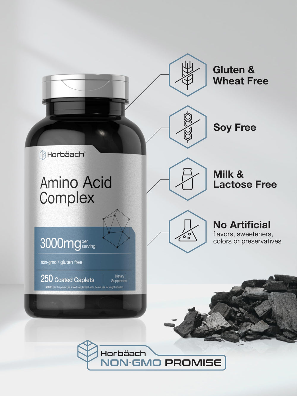 Serving size showing 3000 mg amino acids from hydrolyzed gelatin