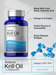 Close-up of Omega-3 EPA/DHA from Krill Oil with Astaxanthin