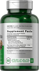 Horbaach Ashwagandha supplement bottle with label close-up