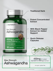 Graphic illustrating 10:1 Ashwagandha extract strength