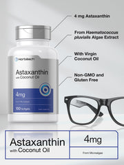 Horbäach Astaxanthin 4mg softgels bottle label