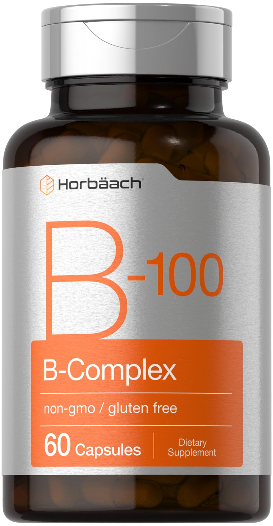 Horbäach B-100 Complex Vitamin bottle – front view
