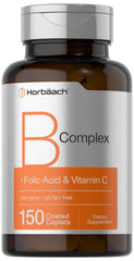 Horbaach B Complex Vitamins for Women and Men – 150 Caplets bottle