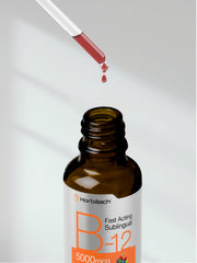 Bottle and dropper with berry flavor label