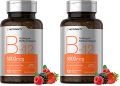 Horbäach B12 5000 mcg Sublingual Tablets, Berry Flavor, 120-count