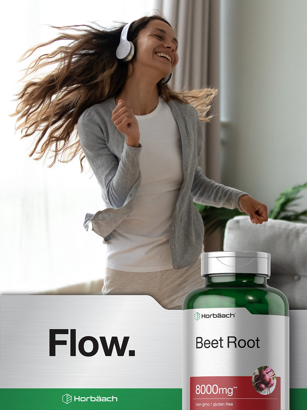 Gluten-free and non-GMO badge on Horbäach Beet Root packaging