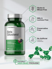 Non-GMO and gluten-free Horbäach Beta Sitosterol 1200mg packaging image