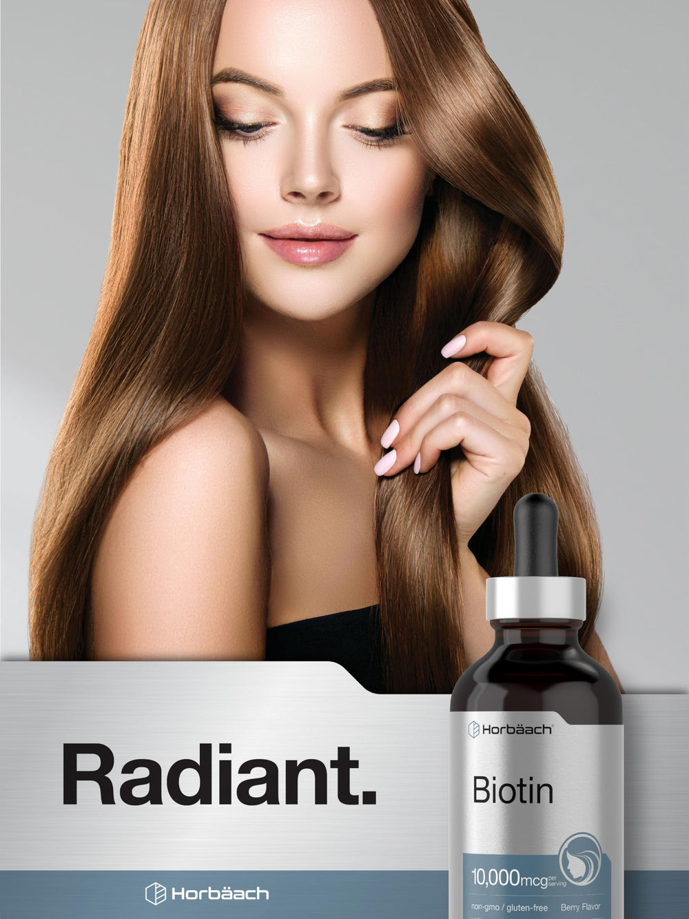 Box packaging for Horbäach Biotin Liquid Drops 4 fl oz